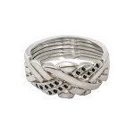 925 Ayar Gümüş Anatolian Taşlı Bulmaca Bilmece Yüzük