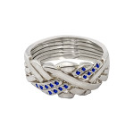 925 Ayar Gümüş Anatolian Taşlı Bulmaca Bilmece Yüzük