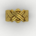 14 Ayar Altın Kaplama 8 Parça Klasik Bulmaca Bilmece Yüzük 