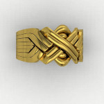 14 Ayar Altın Kaplama 8 Parça Klasik Bulmaca Bilmece Yüzük 