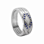 925 Ayar Gümüş 4 Parça Ephesus Taşlı Bulmaca Bilmece Yüzük