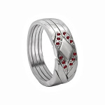 925 Ayar Gümüş 4 Parça Ephesus Taşlı Bulmaca Bilmece Yüzük